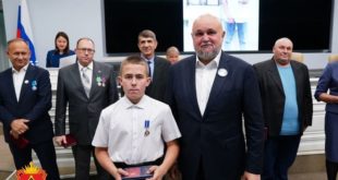 Кузбасский подросток получил медаль «За проявленное мужество»